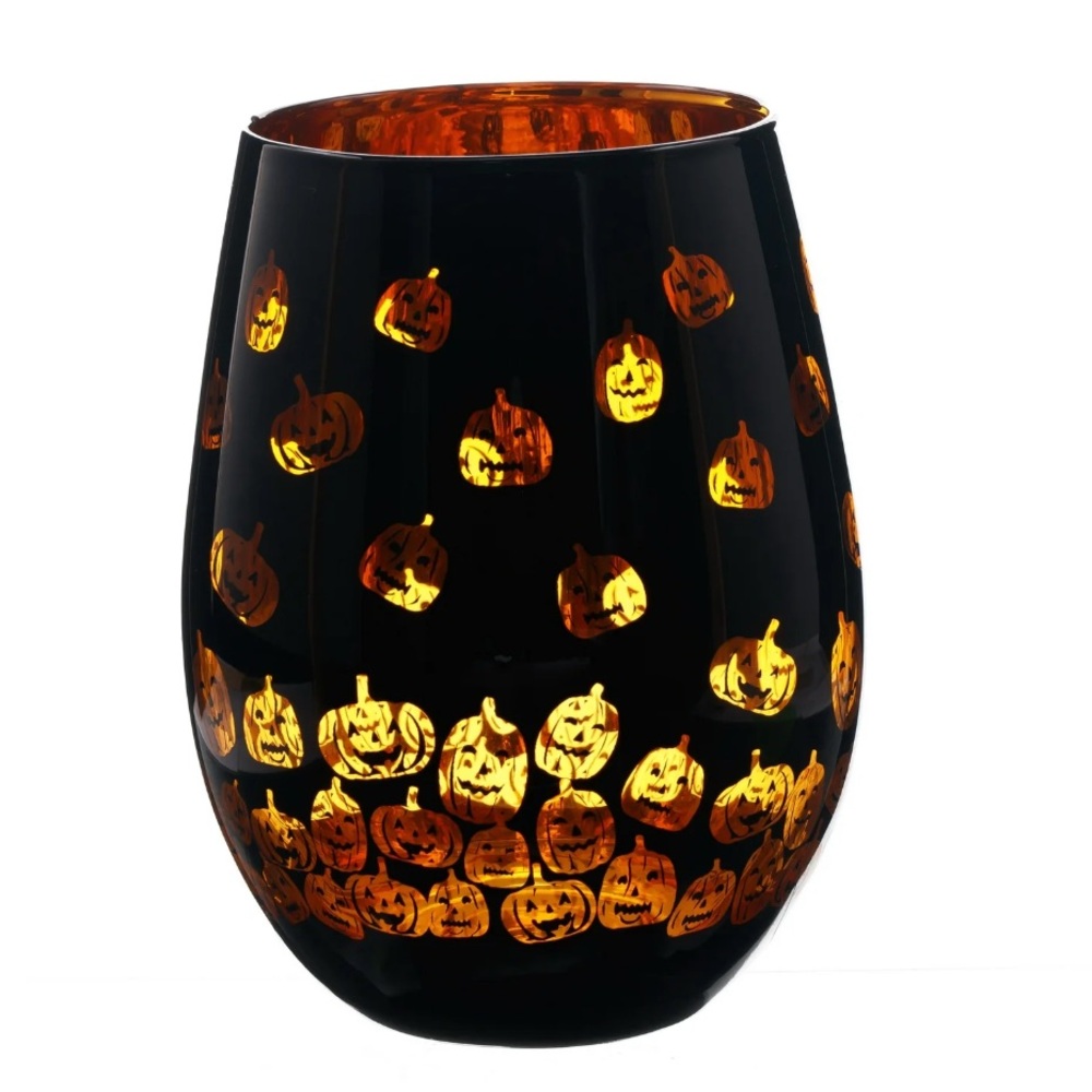 Way to Celebrate Two Tone Stemless Wine Glass Pumpkin